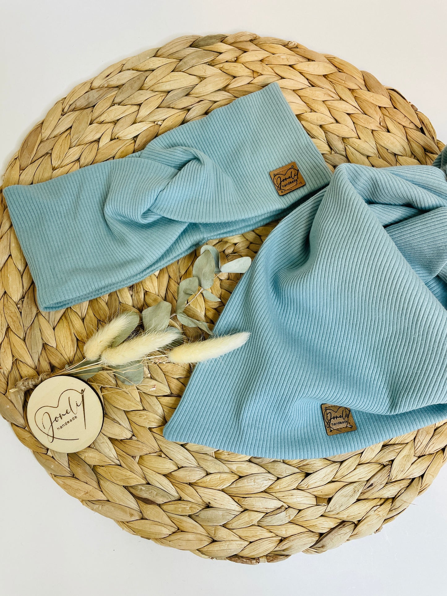 Stirnband & Schal mit Knotendetail für Kinder und Frauen in verschiedene Farben