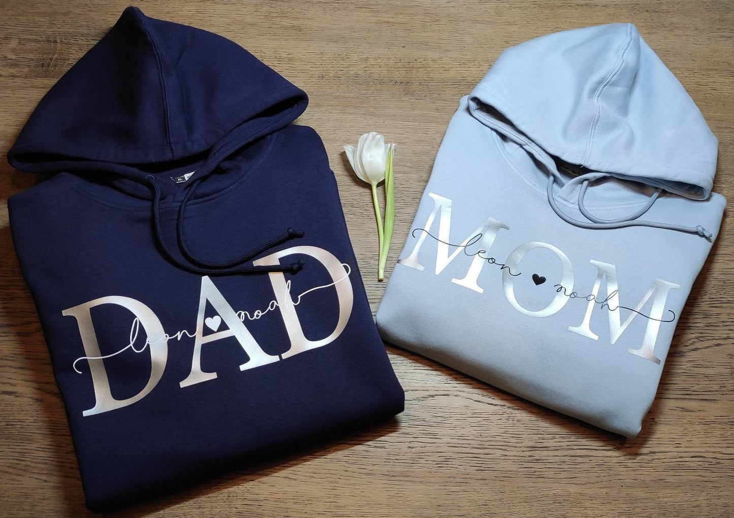 Hoodie DAD personalisiert Kinder Namen Vater Vatertag verschiedene Farben