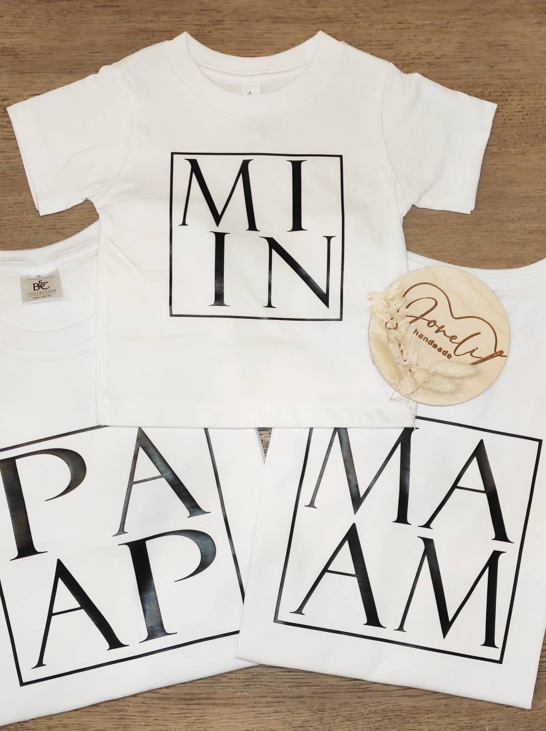 Familienset T-Shirts Mom Dad Mini / Mama Papa Mini