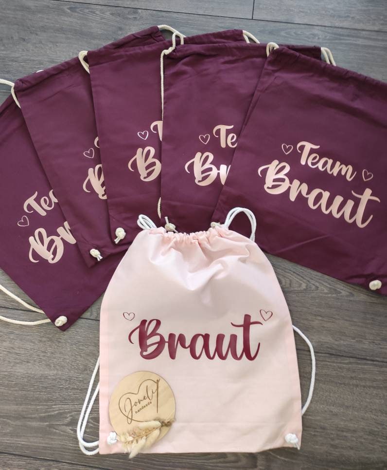 Junggesellinnenabschied / JGA / Rucksack / Turnbeutel / Braut / Bride - Mengenrabatt
