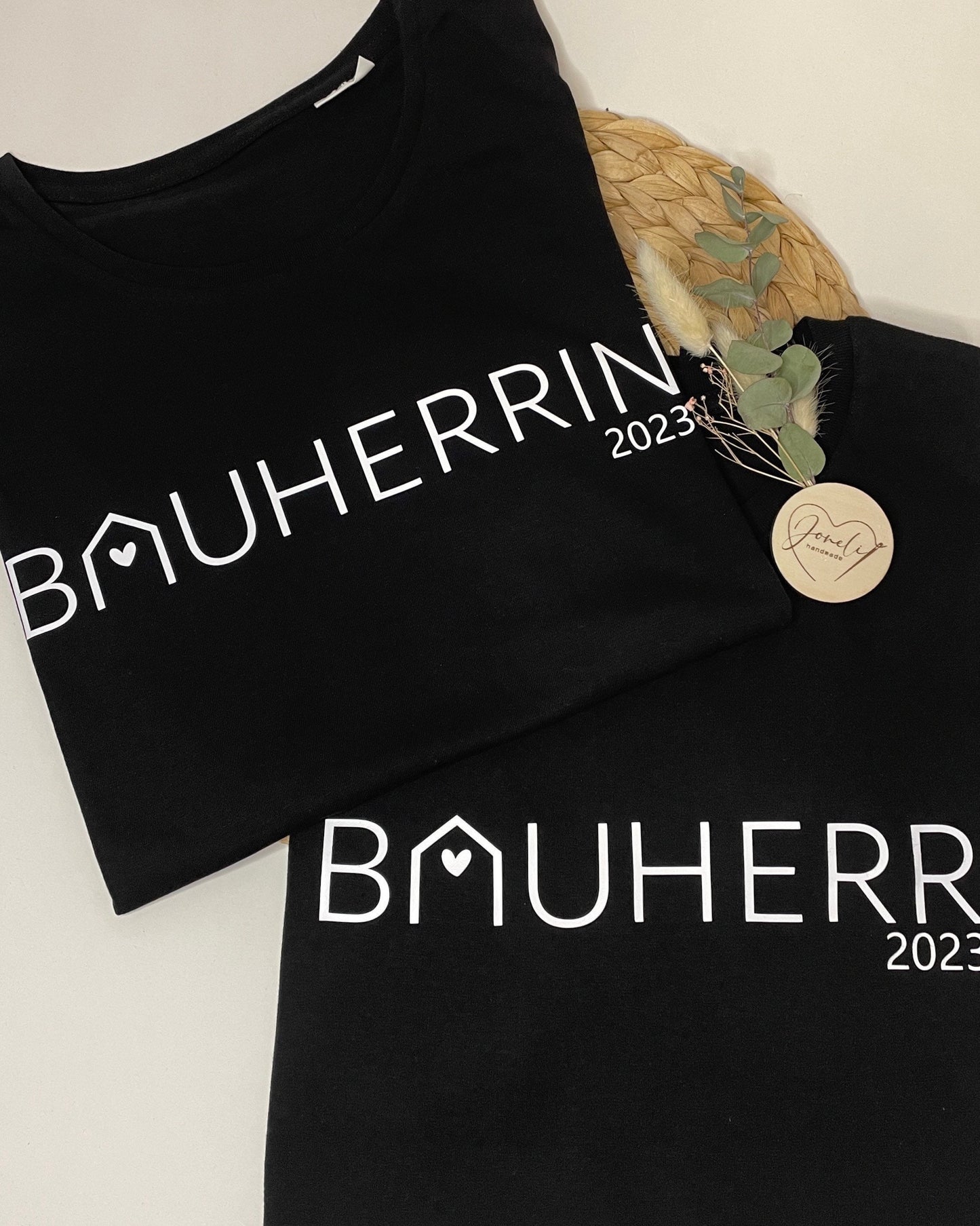 BAUHERR / BAUHERRIN personalisiertes T-Shirt / Geschenk für Bauherren