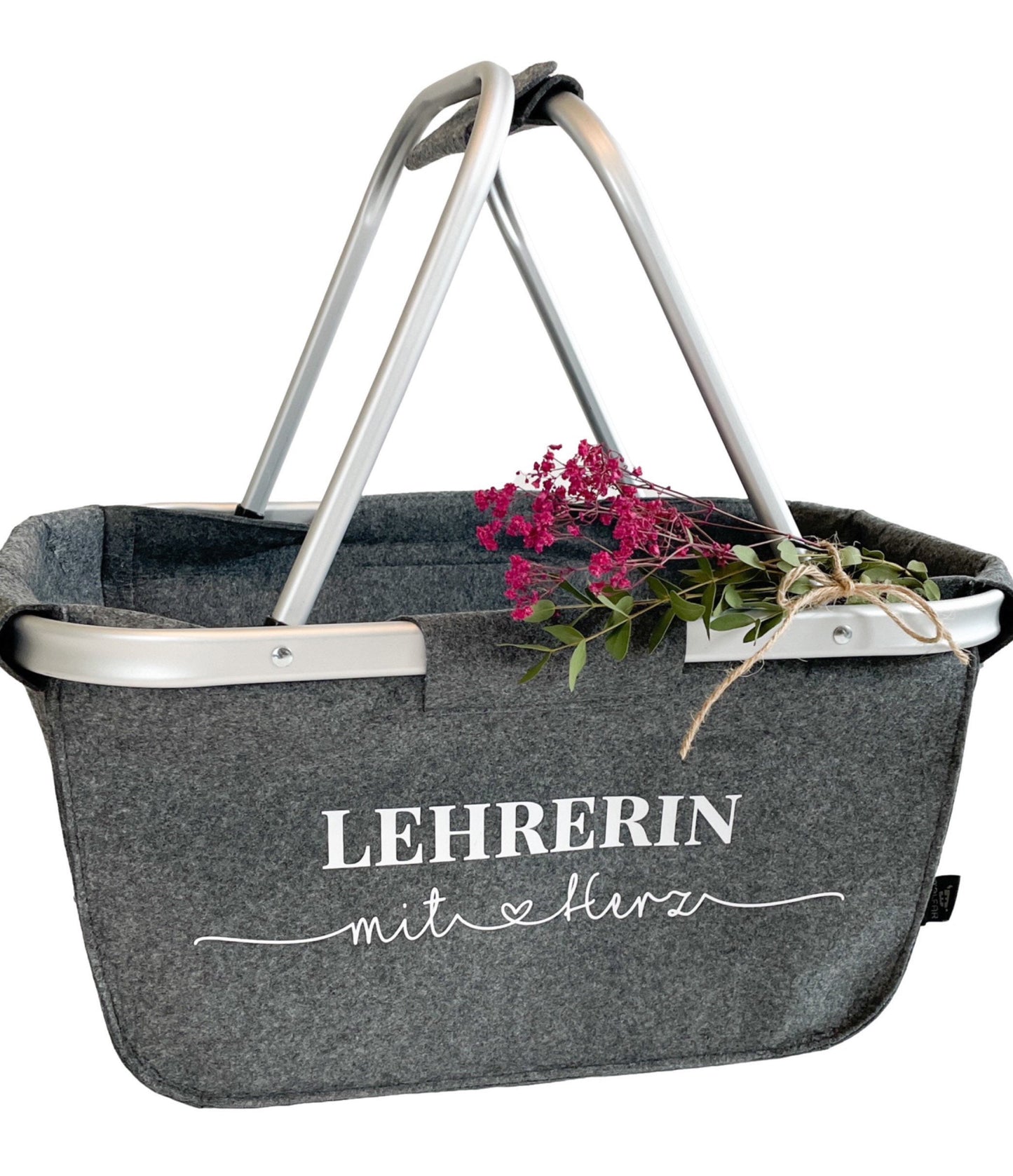 Einkaufskorb / Lehrerin mit Herz untersch. Designs, Abschiedsgeschenk, Dankeschön / verschiedene Taschenmodelle