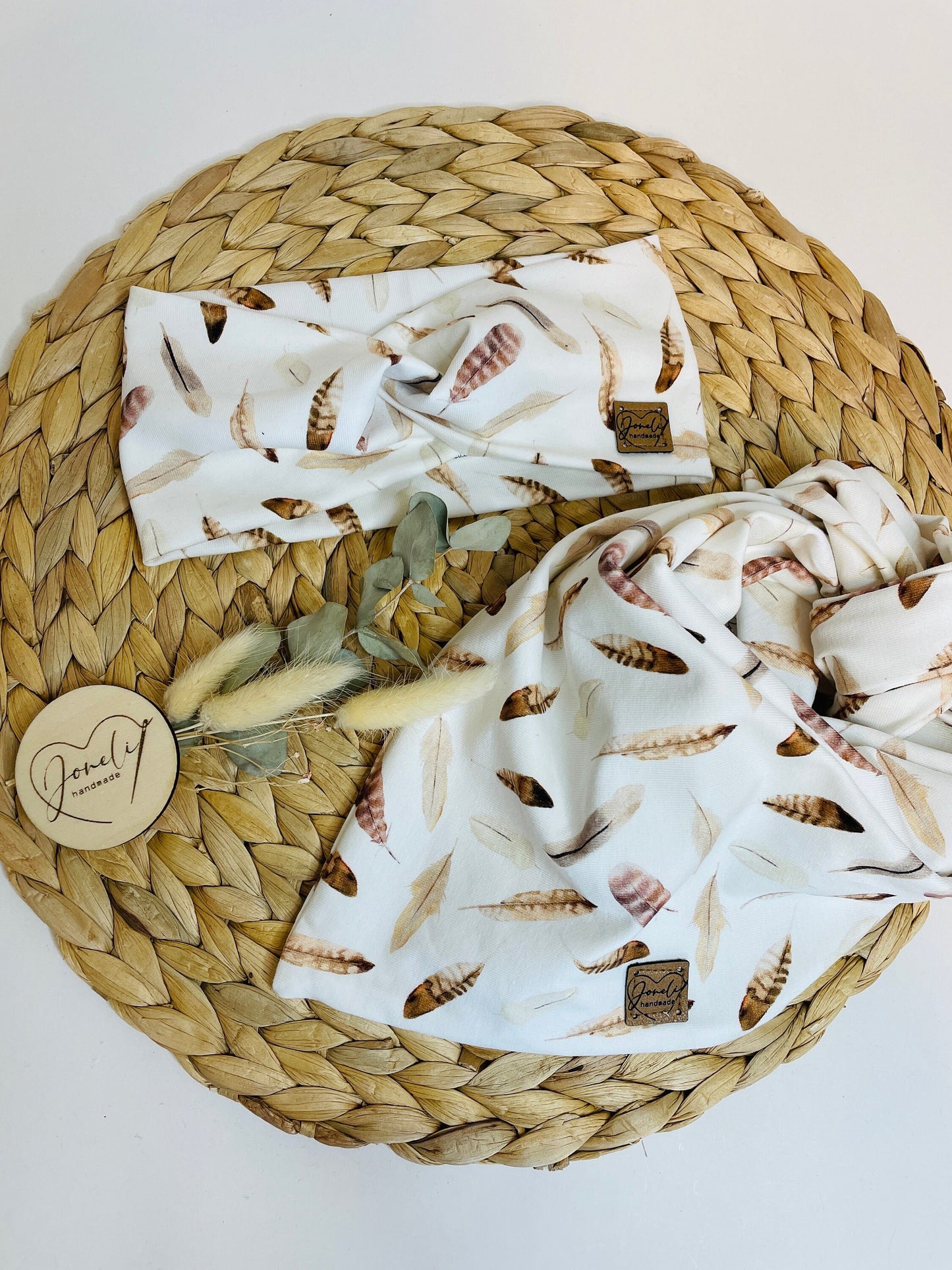 Jersey Stirnband mit Knotendetail für Kinder und Frauen, in tollen Frühlingsmustern und Farben