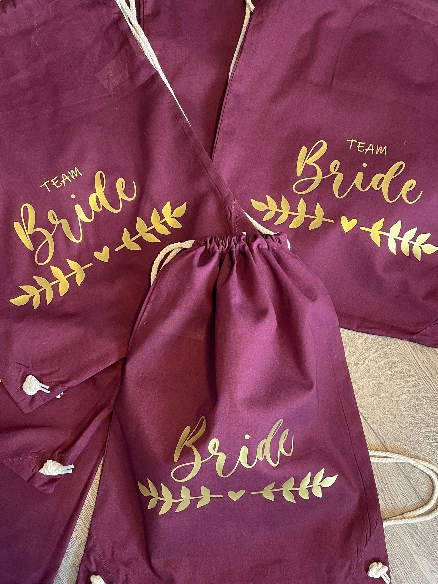 Junggesellinnenabschied / JGA / Rucksack / Turnbeutel / Braut / Team Bride / verschiedene Designs - Mengenrabatt