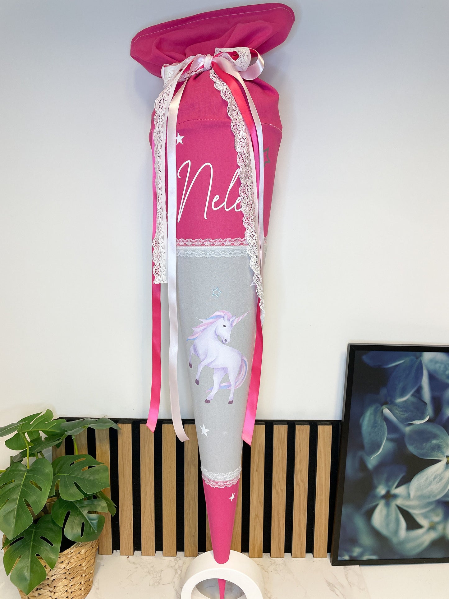 Schultüte / Zuckertüte Einhorn Einschulung Schulkind , personalisiert mit dem Namen