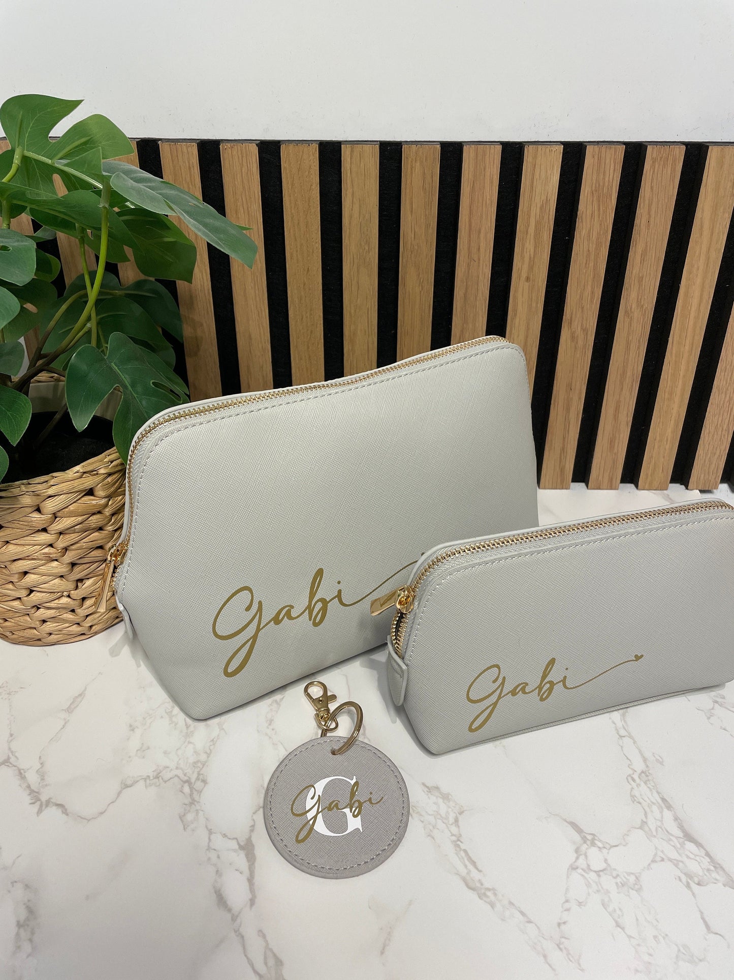 Personalisierte Kosmetiktasche / schminktasche aus hochwertigem Kunstleder