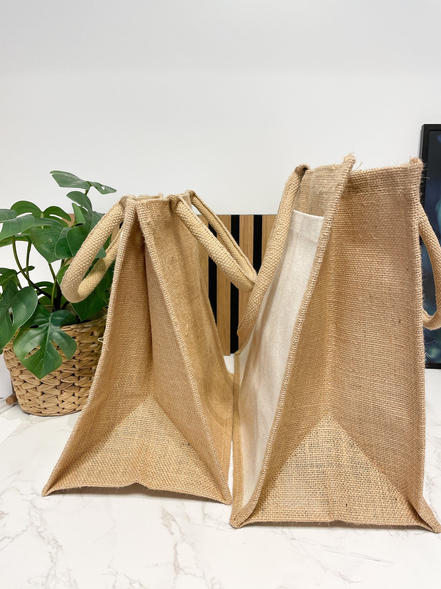 Auntie/ Tante / Geschenk Jutetasche mit Baumwollfach / Muttertag/ Geburtstag