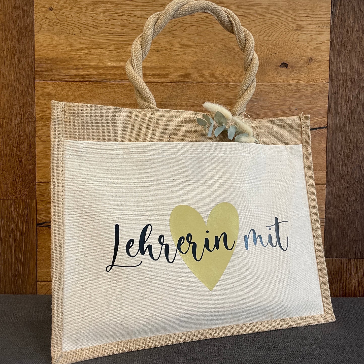 Lehrerin mit Herz untersch. Designs, Abschiedsgeschenk, Dankeschön / personalisiert