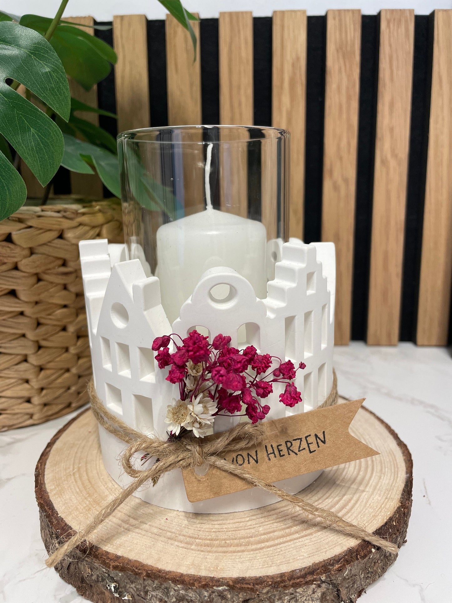 Lichterkranz / Windlicht / Teelicht aus Raysin/ handgemachtes Geschenk Mitbringsel