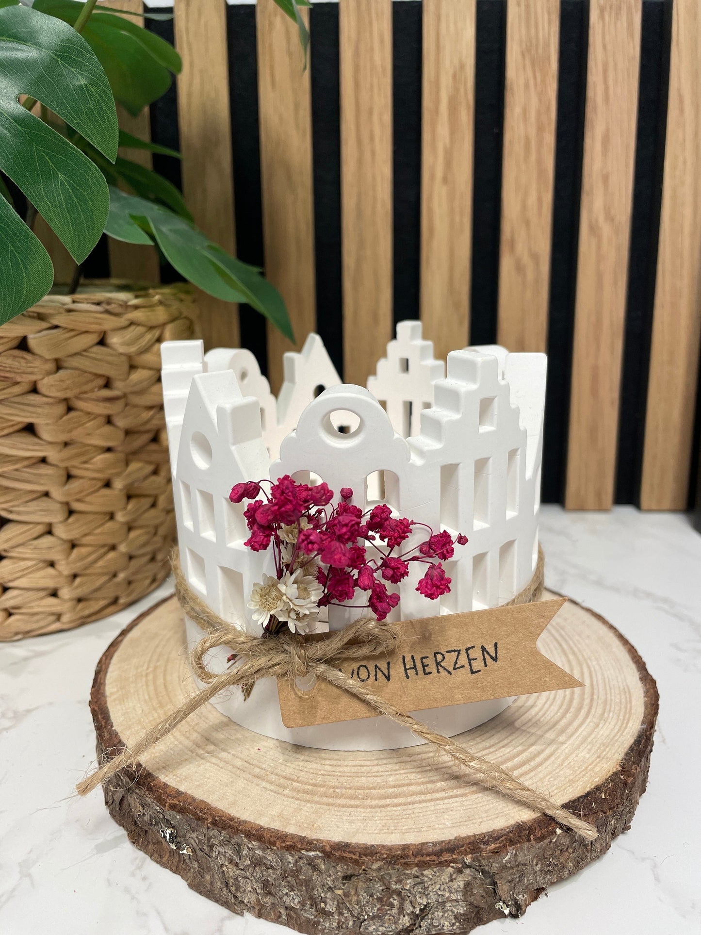 Lichterkranz / Windlicht / Teelicht aus Raysin/ handgemachtes Geschenk Mitbringsel