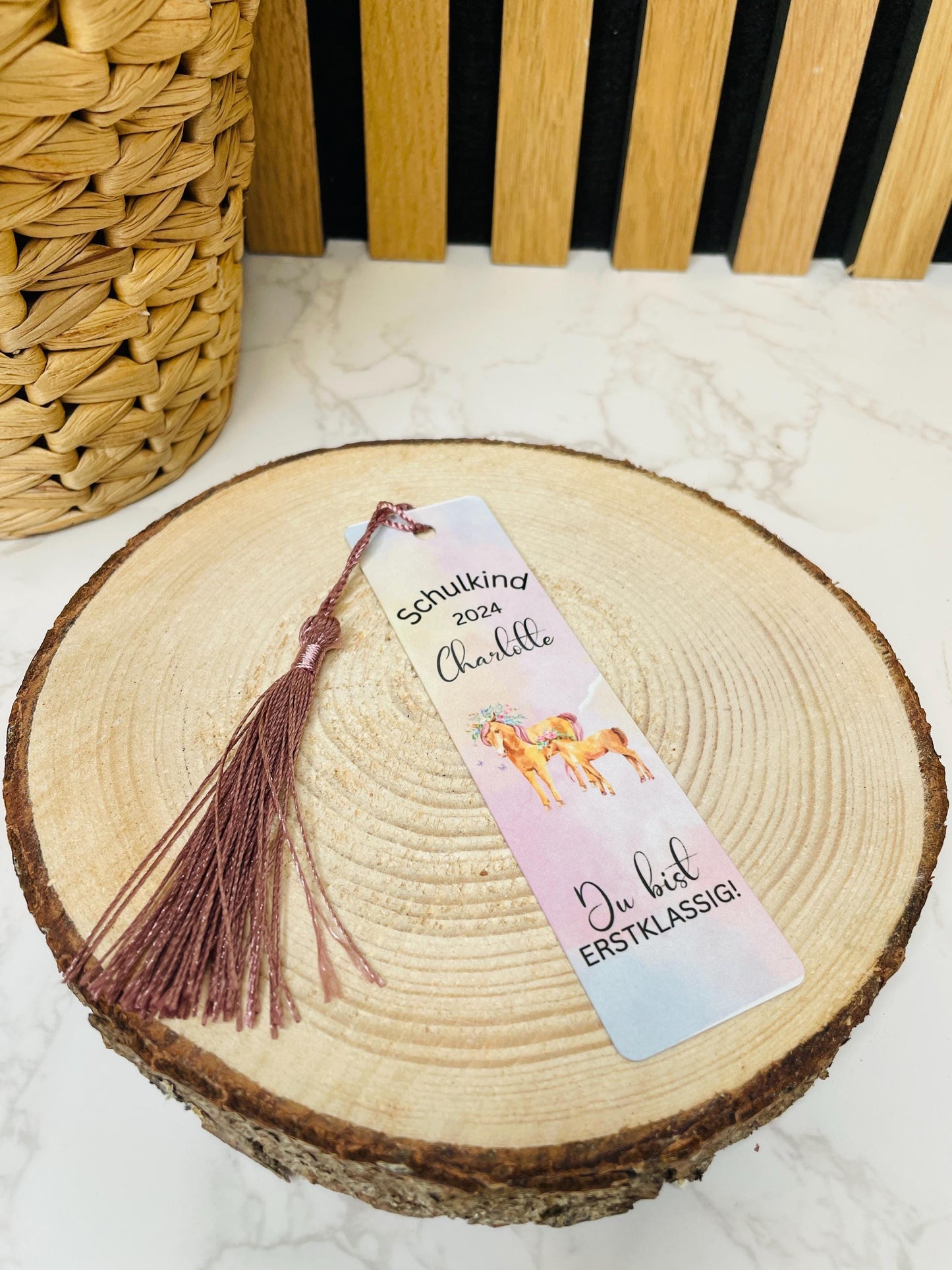 Personalisiertes Lesezeichen Geschenk für Kinder Schulkinder zum Schulanfang Erstklässler zur Einschulung