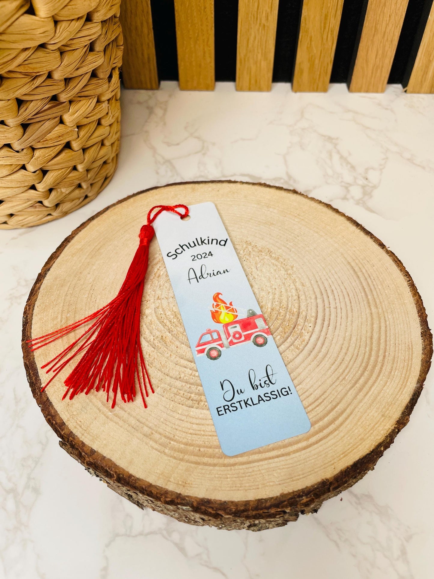 Personalisiertes Lesezeichen Geschenk für Kinder Schulkinder zum Schulanfang Erstklässler zur Einschulung