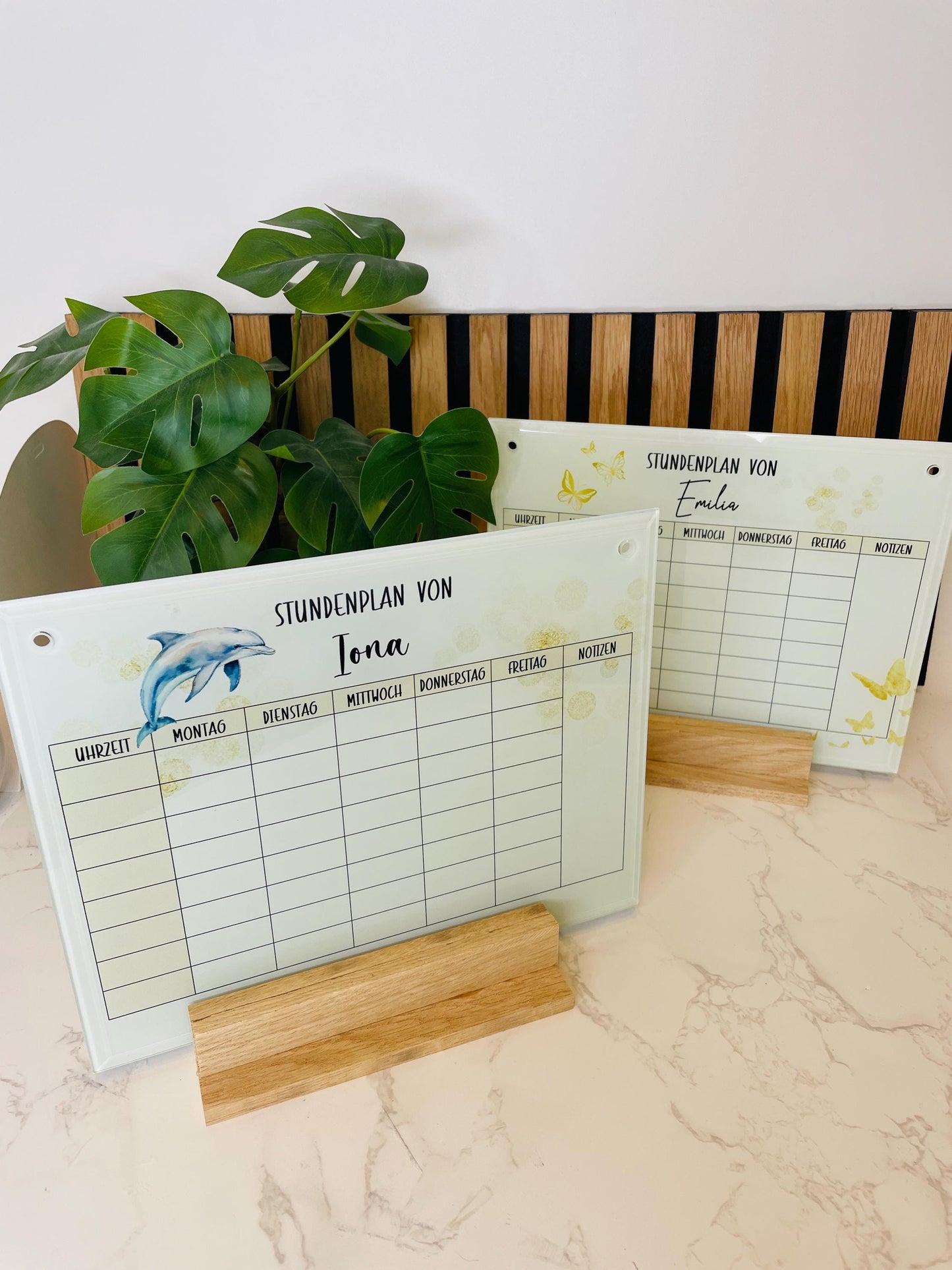 Personalisierter Stundenplan aus Glas, abwaschbar Whiteboardmaker