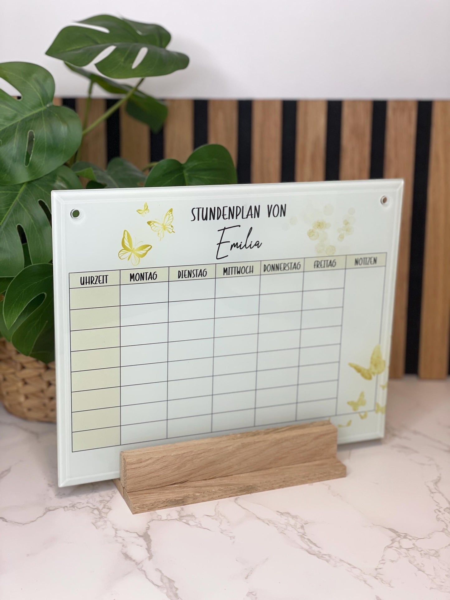 Personalisierter Stundenplan aus Glas, abwaschbar Whiteboardmaker