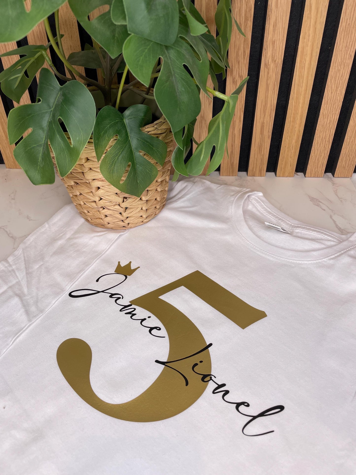 Geburtstags Shirt langarm für Mädchen mit individuellem Aufdruck in Gold, Silber oder Rosegold