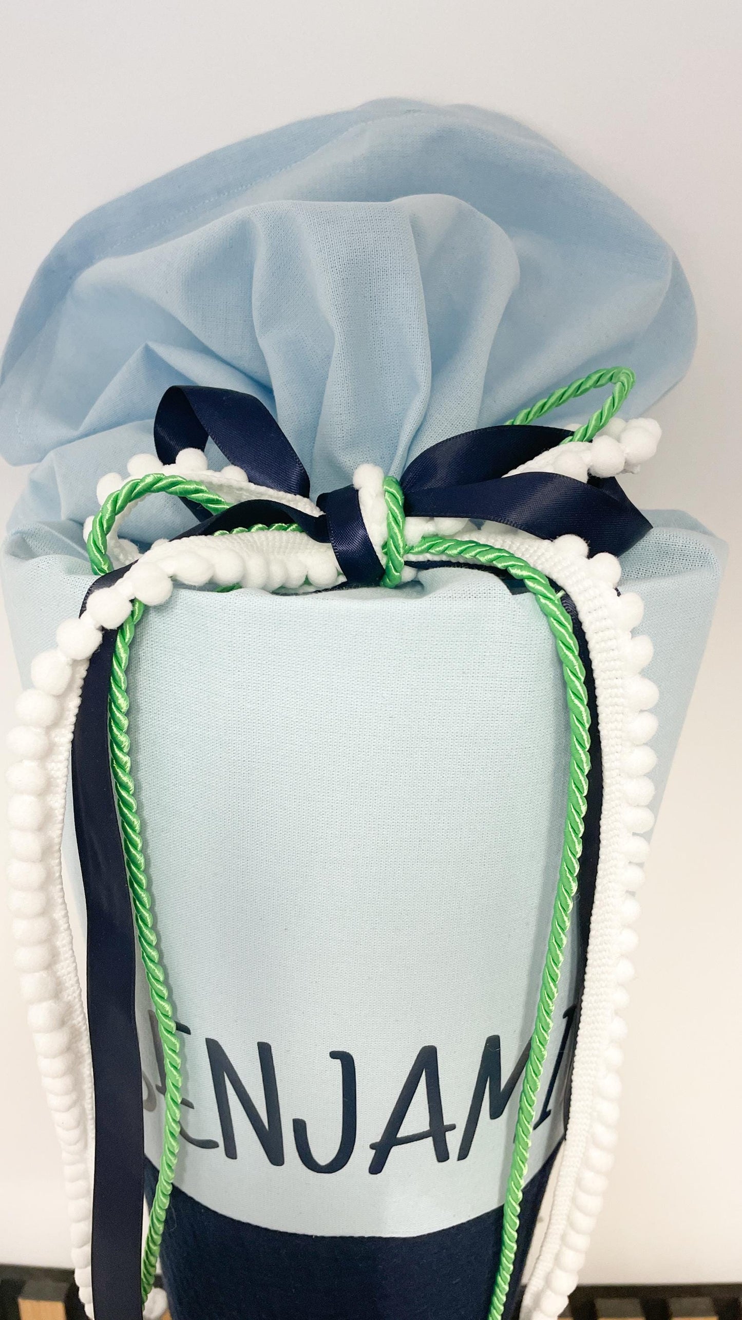 Schultüte / zuckertüte Einschulung Blautöne mit Fußballmotiv