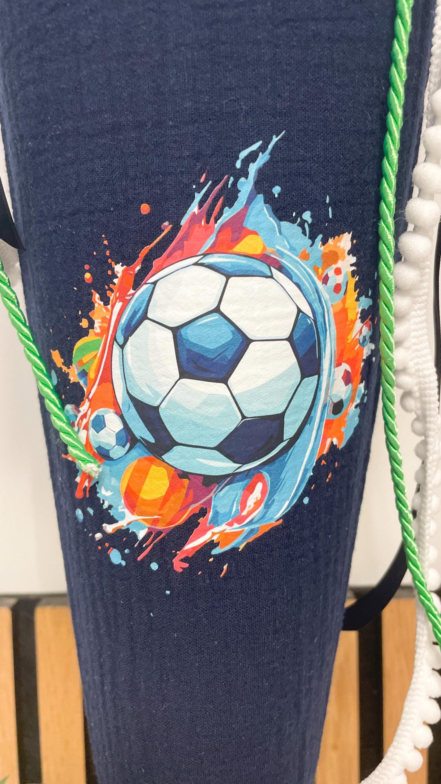 Schultüte / zuckertüte Einschulung Blautöne mit Fußballmotiv