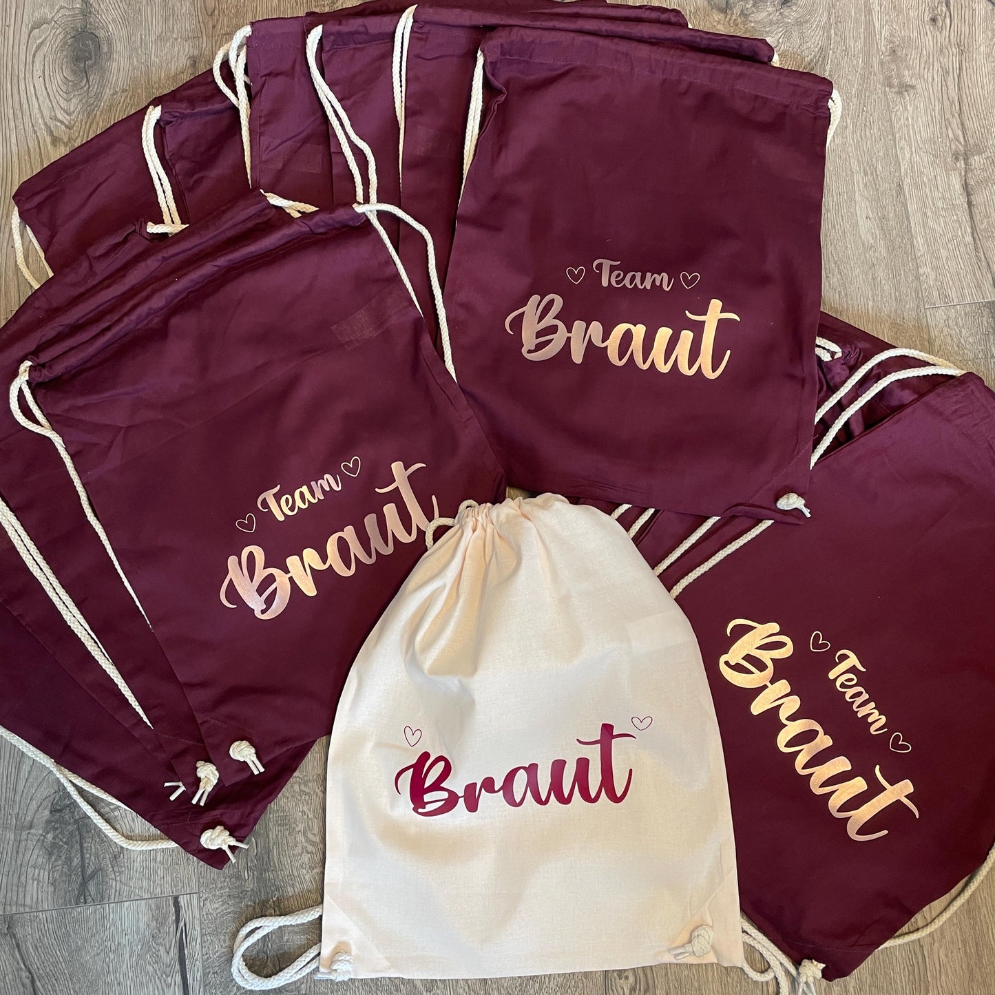 Junggesellinnenabschied / JGA / Rucksack / Turnbeutel / Braut / Bride - Mengenrabatt