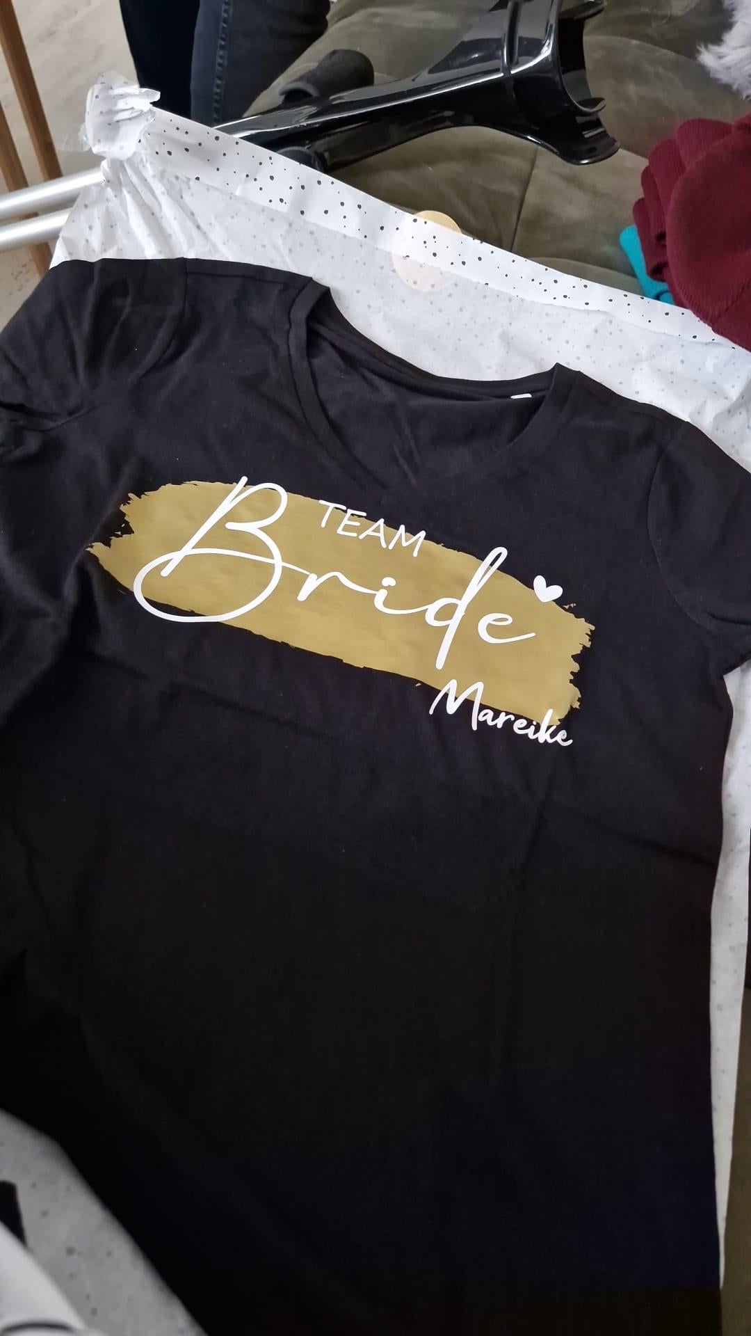 JGA Shirts Frauen, T-Shirt für euren Junggesellinnenabschied, Braut - team Braut