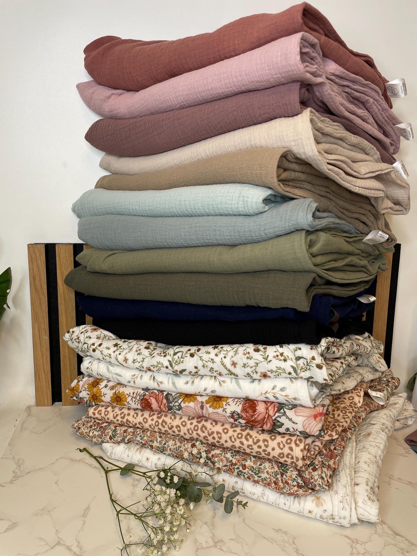 XXL Musselintuch / Schal aus Musselinstoff für Erwachsene und Kinder in tollen Farben