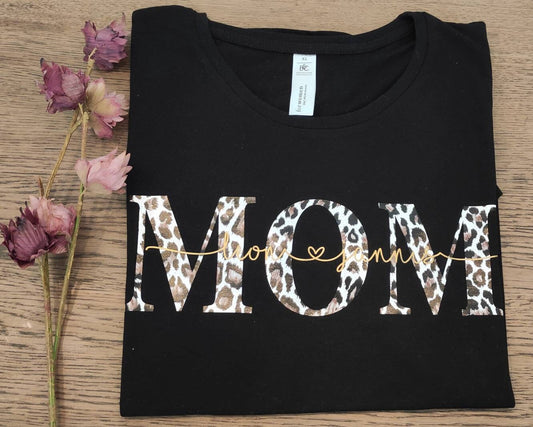 Mama T-Shirt / MOM / personalisiert mit den Namen der Kinder
