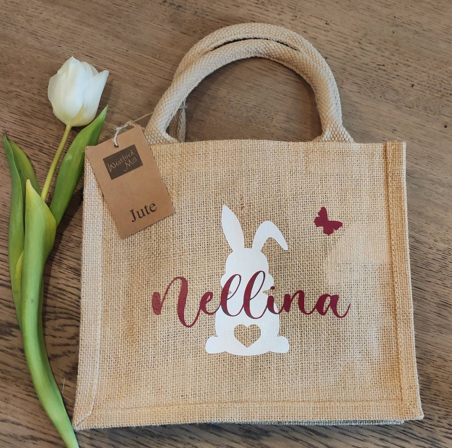 Ostertasche - Ostergeschenk, Individuell bedruckte Jutetasche , Perfekt als kleines Geschenk zu Ostern