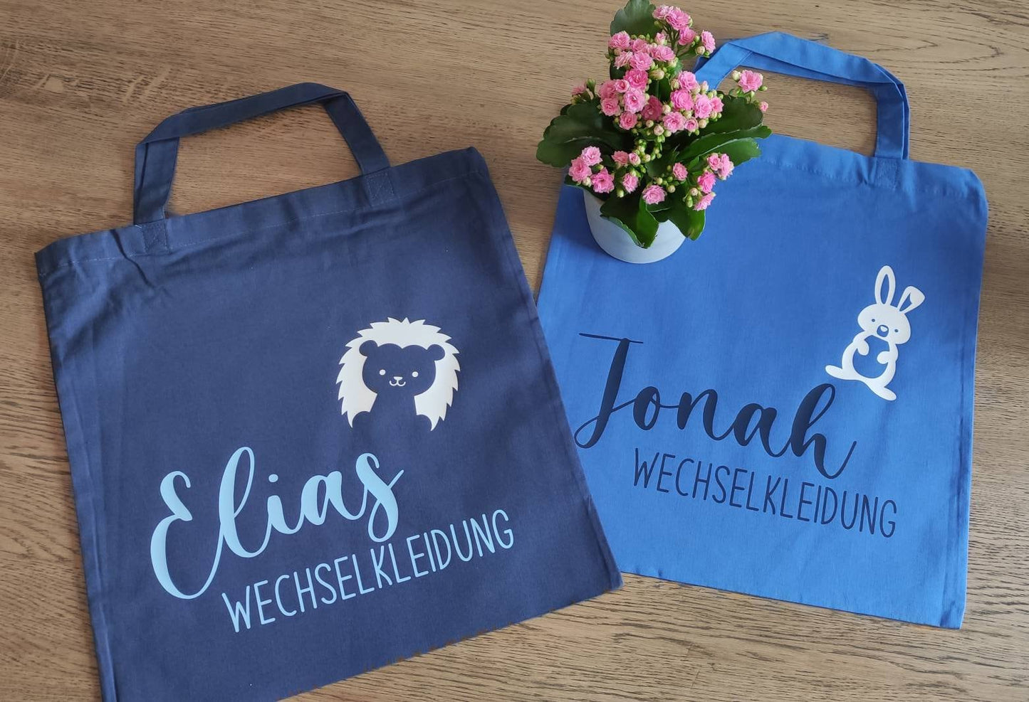 Baumwolltasche für Wechselkleidung für den Kindergarten