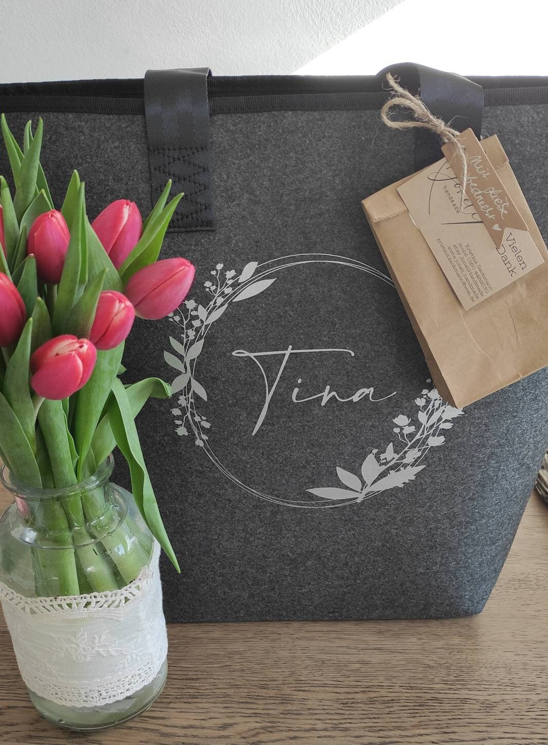 Filztasche mit Name/ Personalisierte Tasche / verschiedene Taschenmodelle