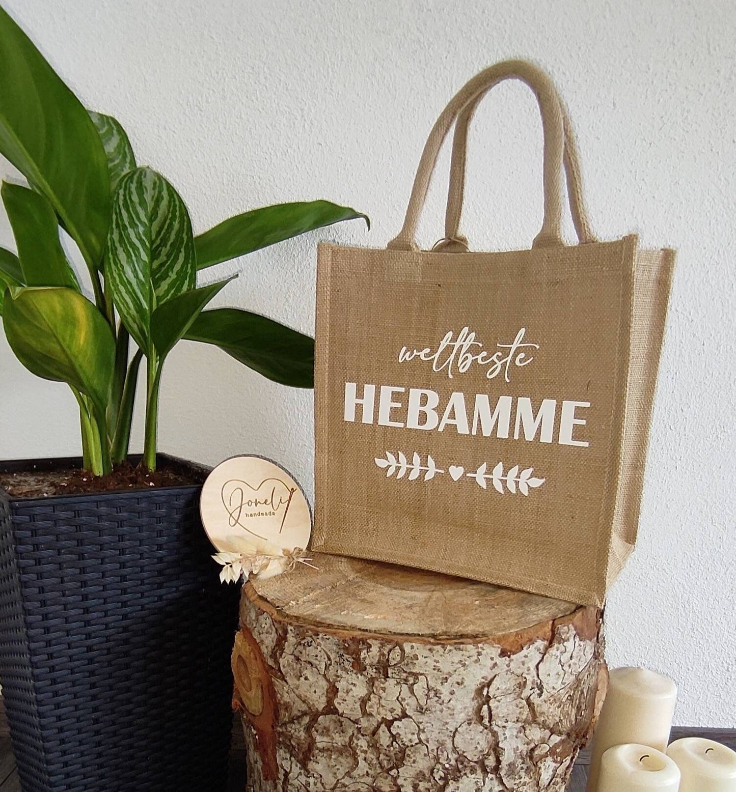 Weltbeste Hebamme Abschiedsgeschenk/Dankeschön / verschiedene Taschenmodelle