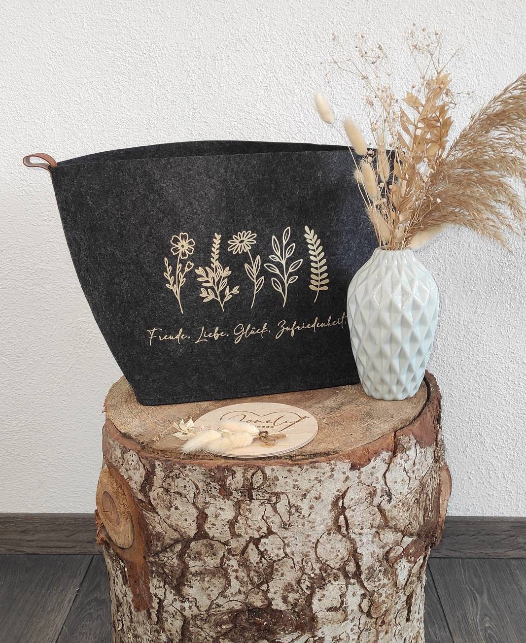 Aufbewahrungskorb / Geschenkkorb mit individuellem Aufdruck