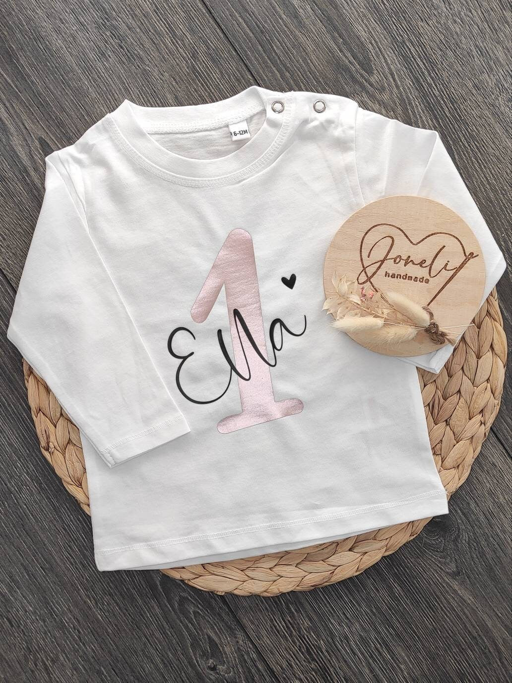 Geburtstags T-Shirt kurzarm für Mädchen mit individuellem Aufdruck in gold, silber oder rosegold