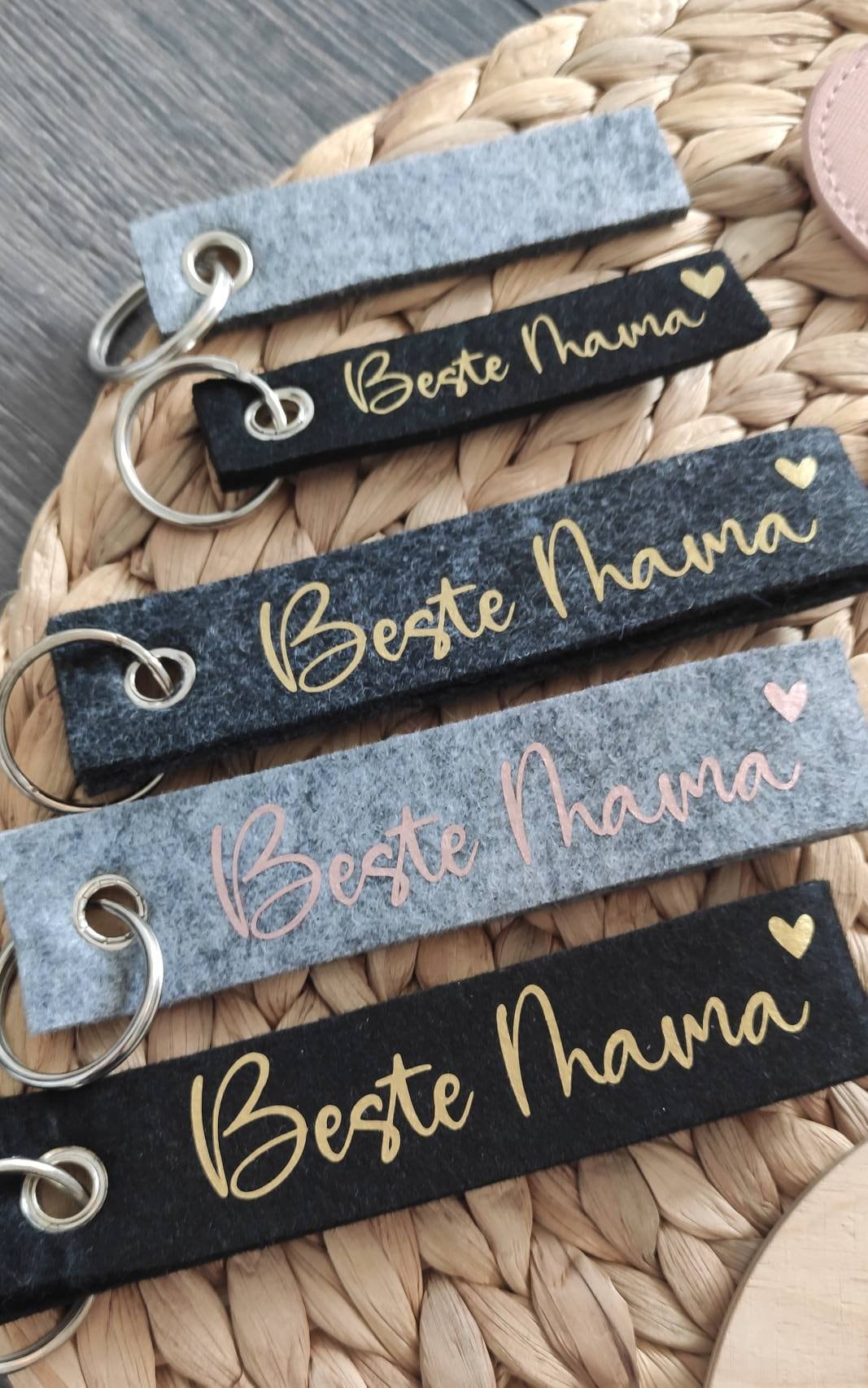 Schlüsselanhänger Filz Beste Mama / Muttertagsgeschenk
