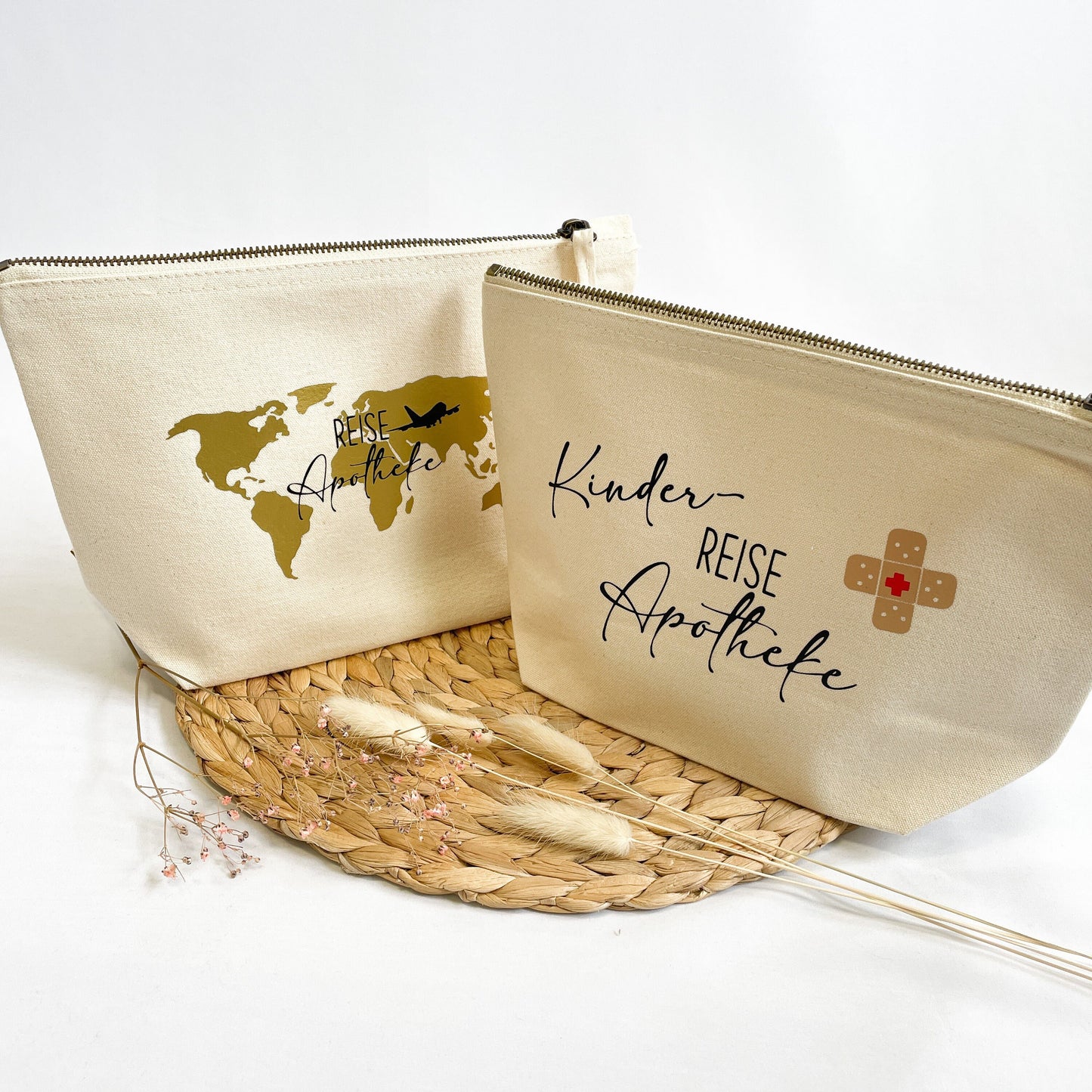Kinder-Reiseapotheke aus canvas mit Reißverschluss