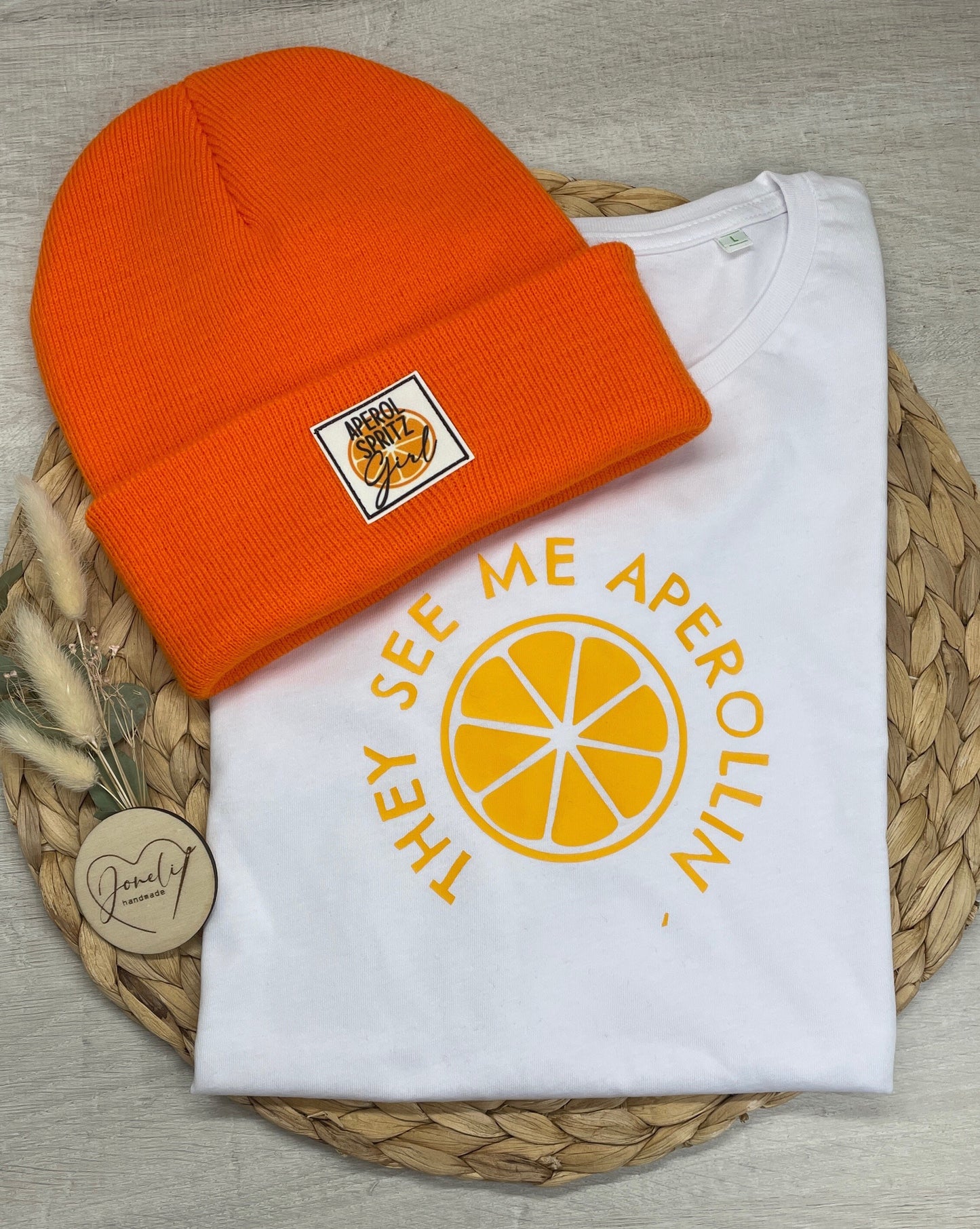 Bedrucktes T-Shirt oder Mütze mit Aperol Spritz Aufdruck - Aperol Spritz Girl