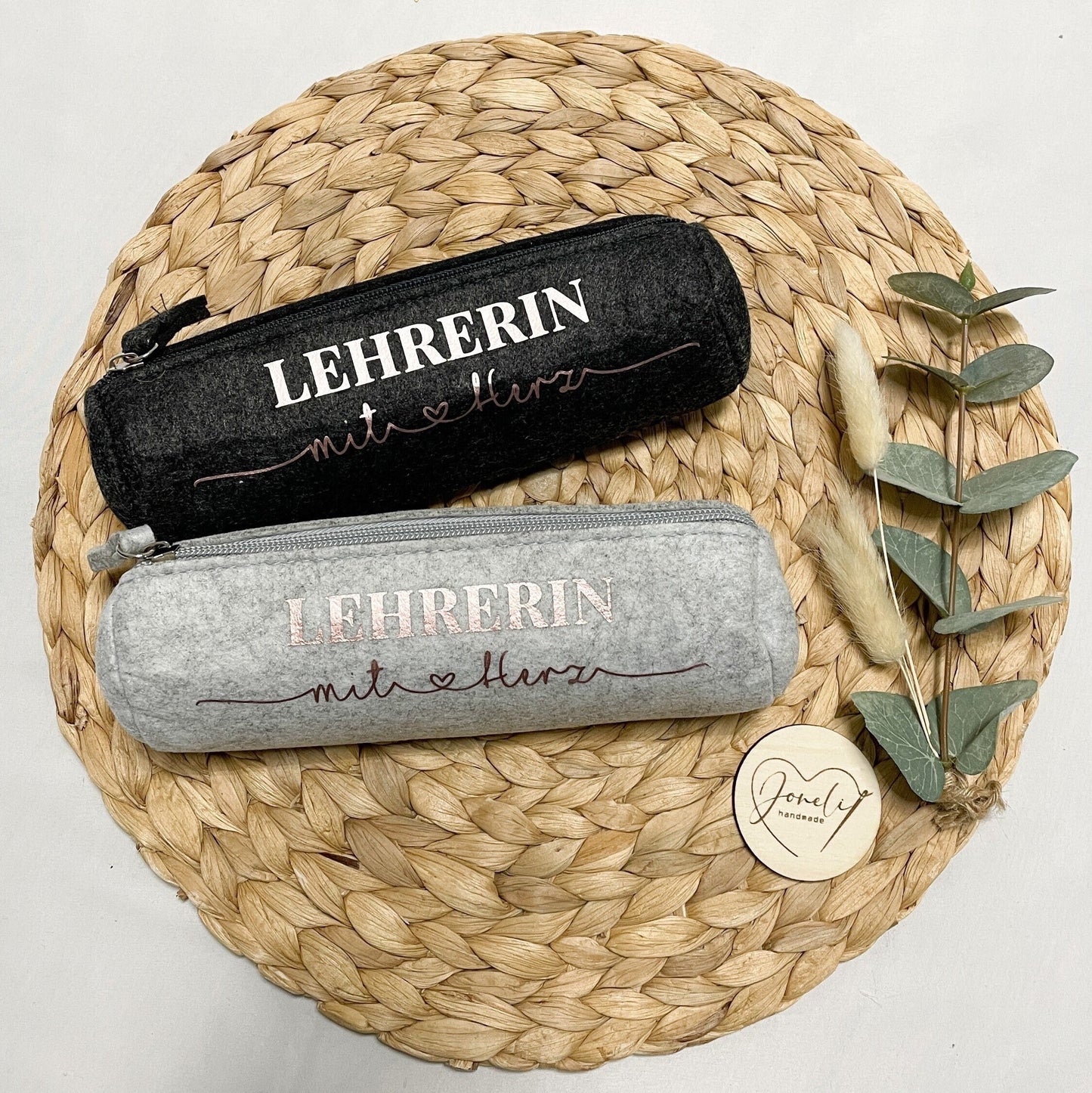 SET-Lehrerin mit Herz Filztasche & Accessoires Tasche, Abschiedsgeschenk, Dankeschön