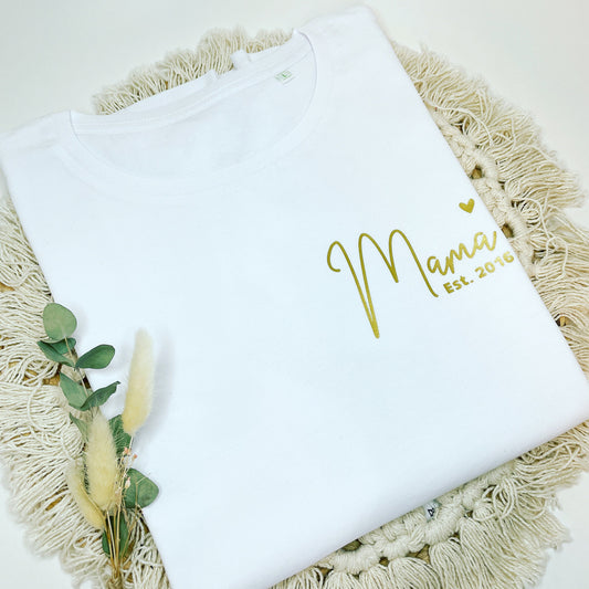 Mama T-Shirt / Geschenk für die Mama mit dem Jahr in dem sie Mama wurde