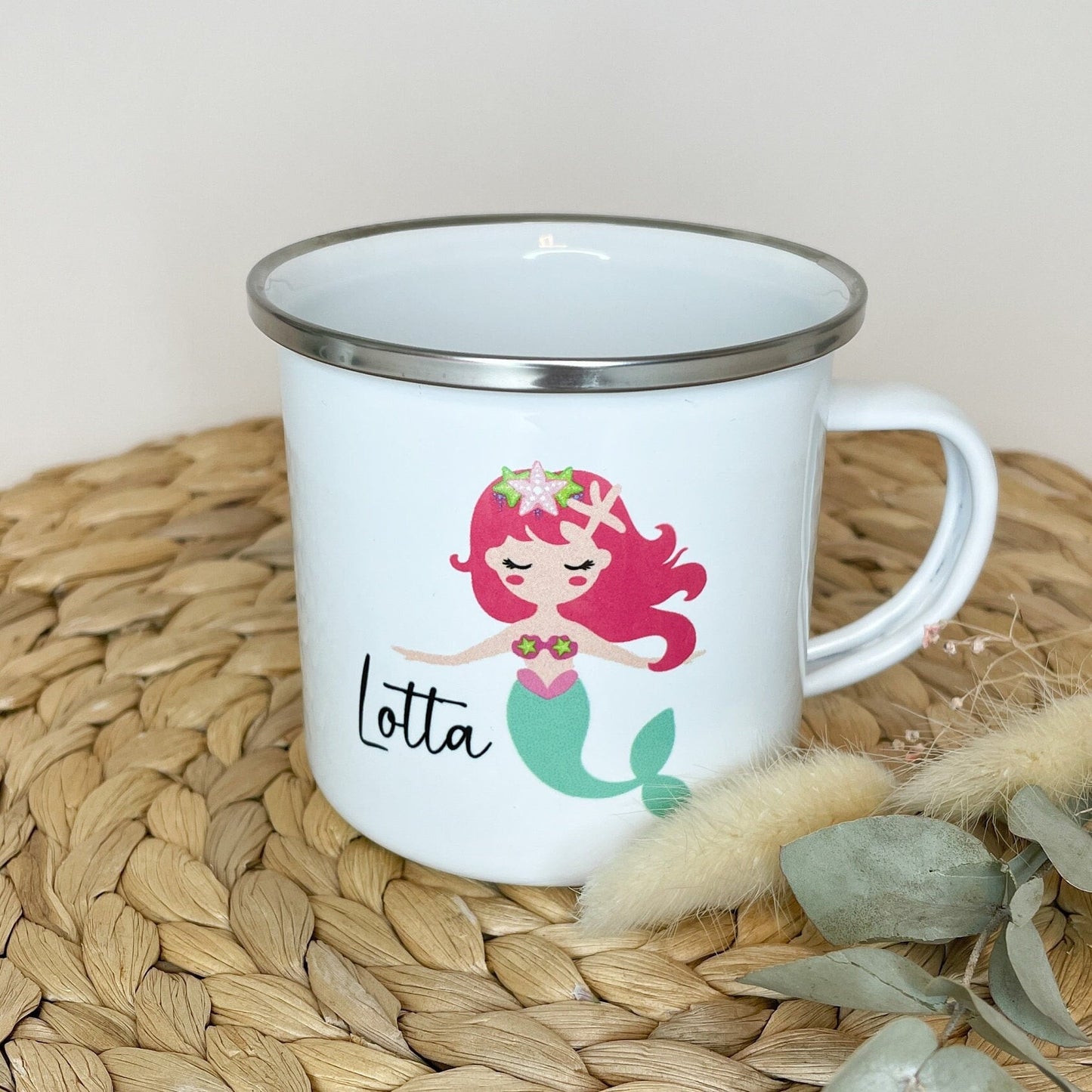 Personalisierte Cap & Tasse / Meerjungfrau /Geschenk-Set/ Mütze / Snapback für Kinder und Teenager/ verschiedene Farben