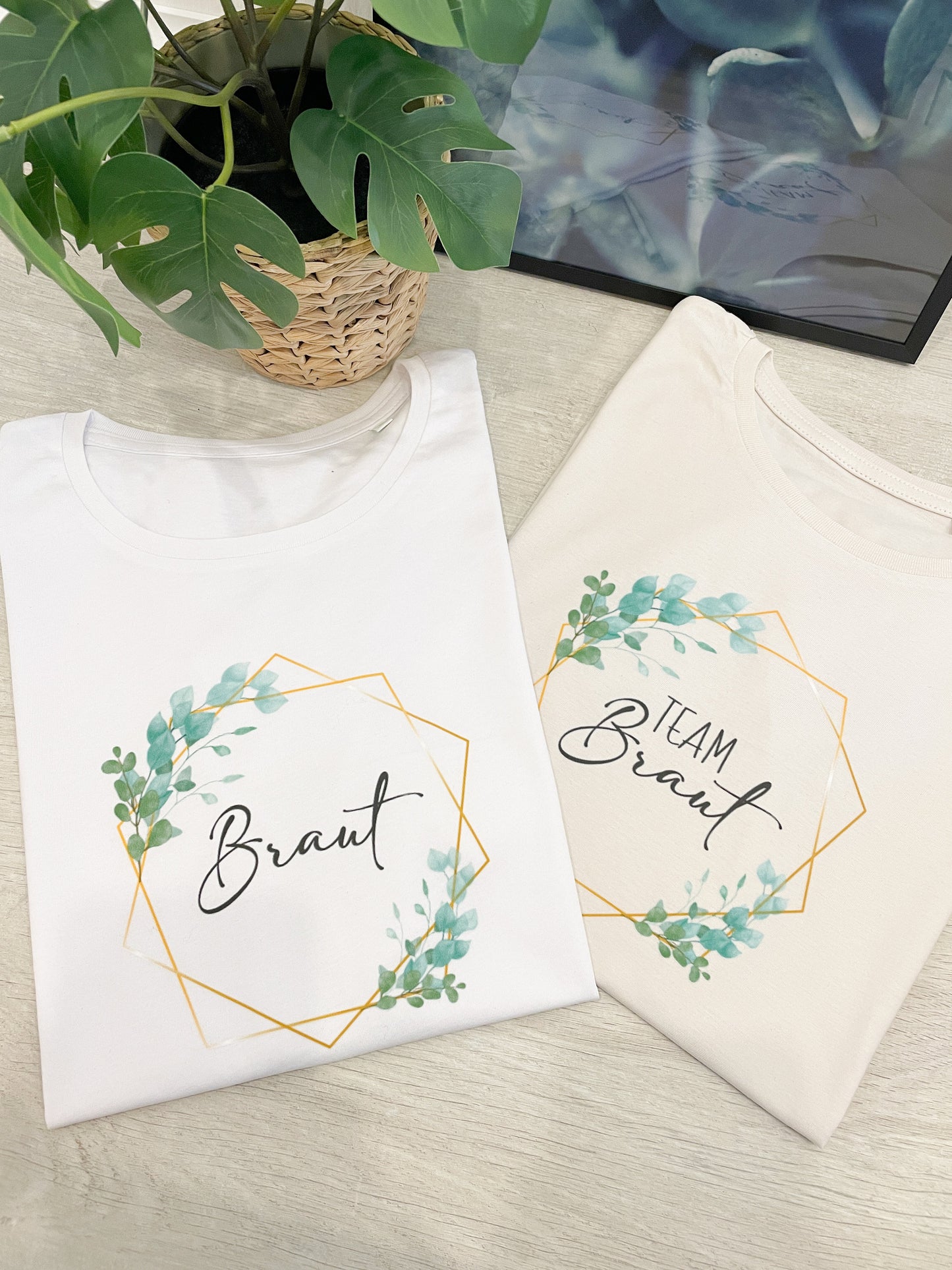 JGA Shirts Frauen, T-Shirt für euren Junggesellinnenabschied, Braut - team Braut