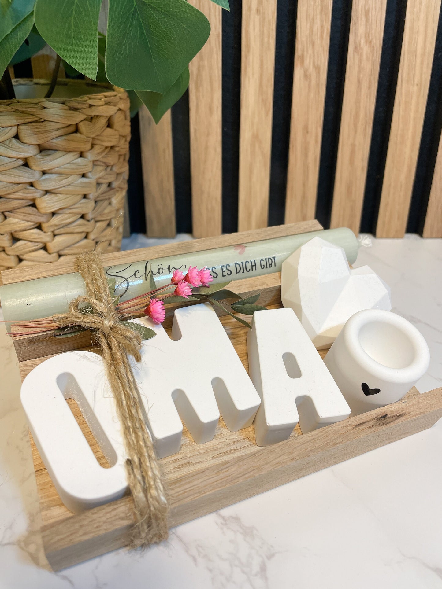 Geschenk set OMA / schön dass es dich gibt / kerzenset