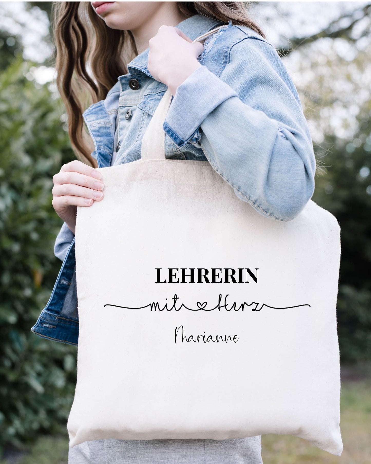 Lehrerin mit Herz untersch. Designs, Abschiedsgeschenk, Dankeschön / verschiedene Taschenmodelle
