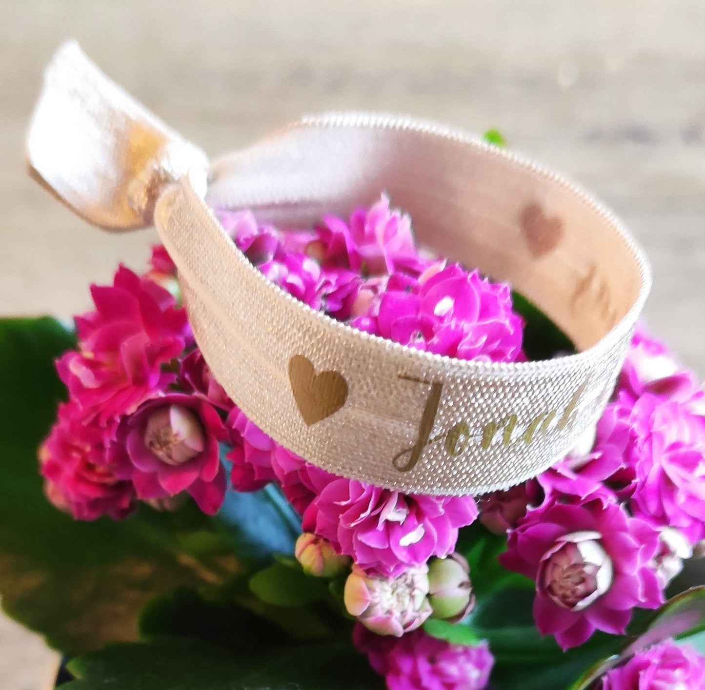 Elastisches Armband mit deinem Wunschaufdruck/ Gastgeschenk/Freundschaftsarmband/Junggesellinnenabschied