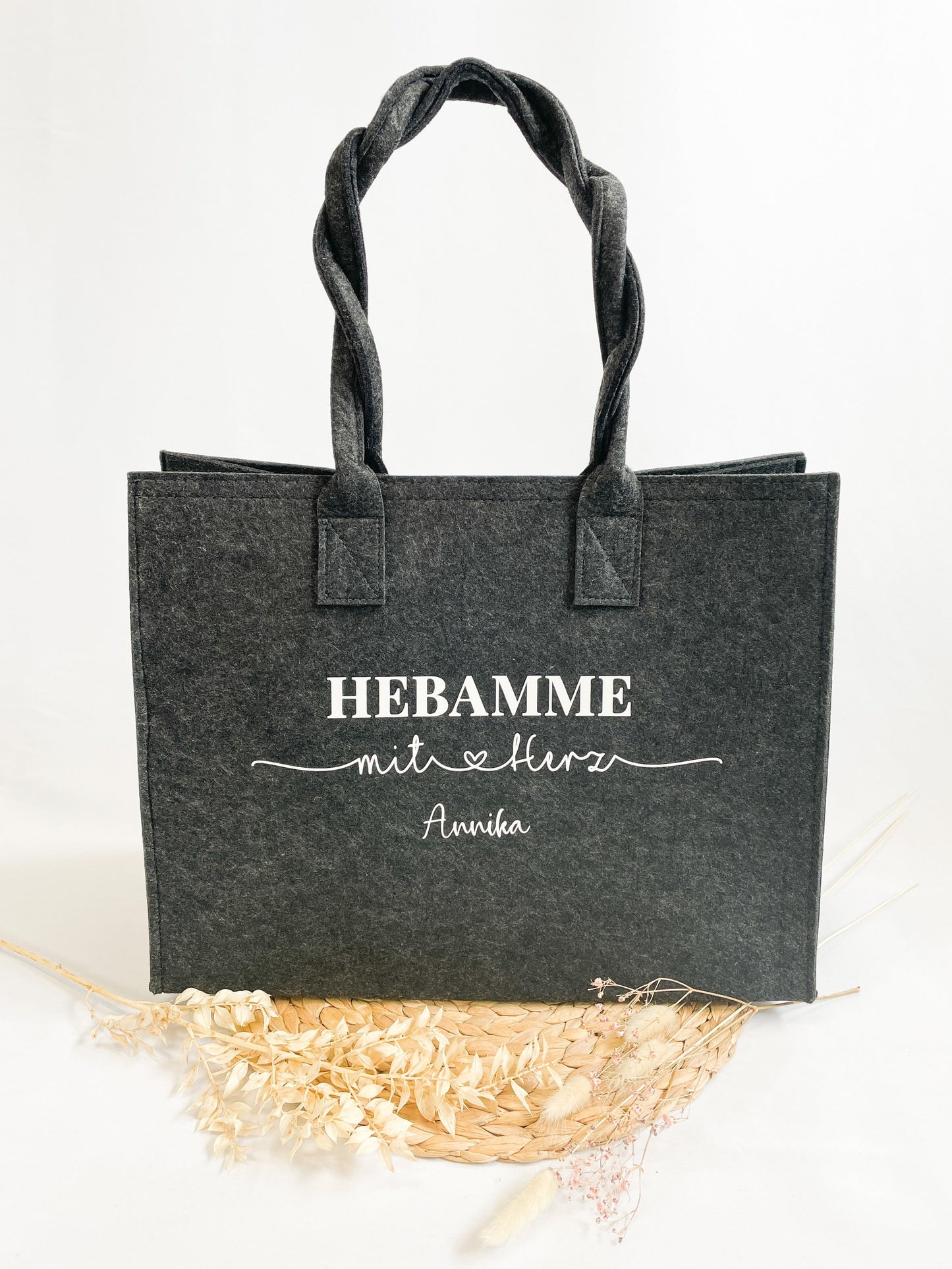 Hebamme mit Herz untersch. Designs, Abschiedsgeschenk verschiedene Taschenmodelle und Größen