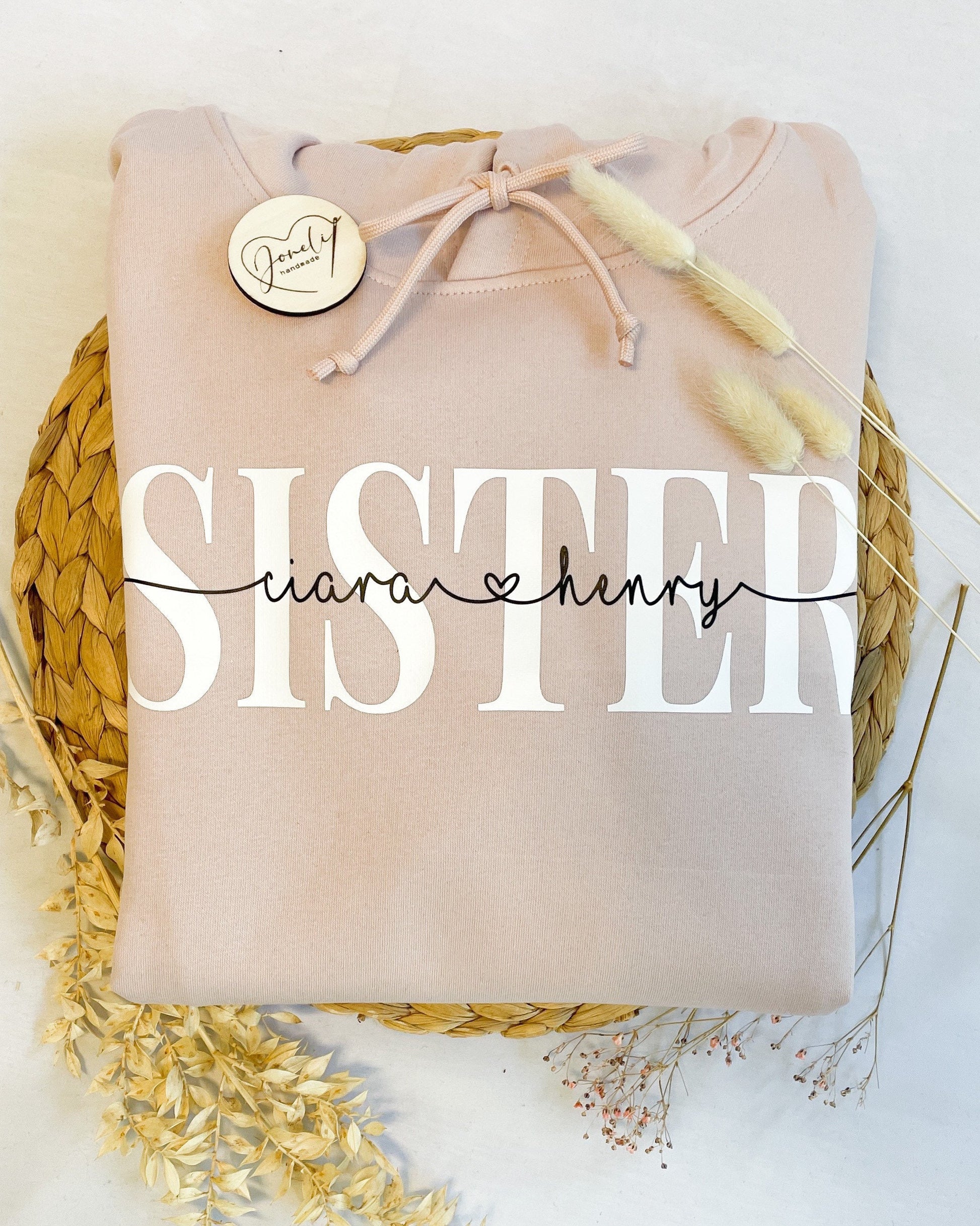 Geschwister Hoodie "Sisters" personalisiert mit den Namen