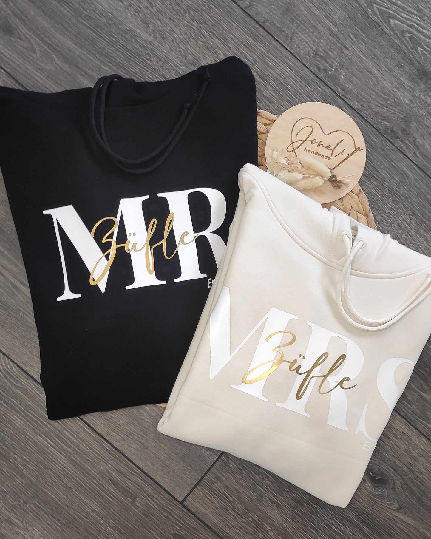 MRS & MR Hoodie Geschenk zur Verlobung oder zur Hochzeit