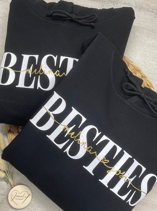 Besties Hoodie- Geschenk für dich und deine beste Freundin, personalisiert