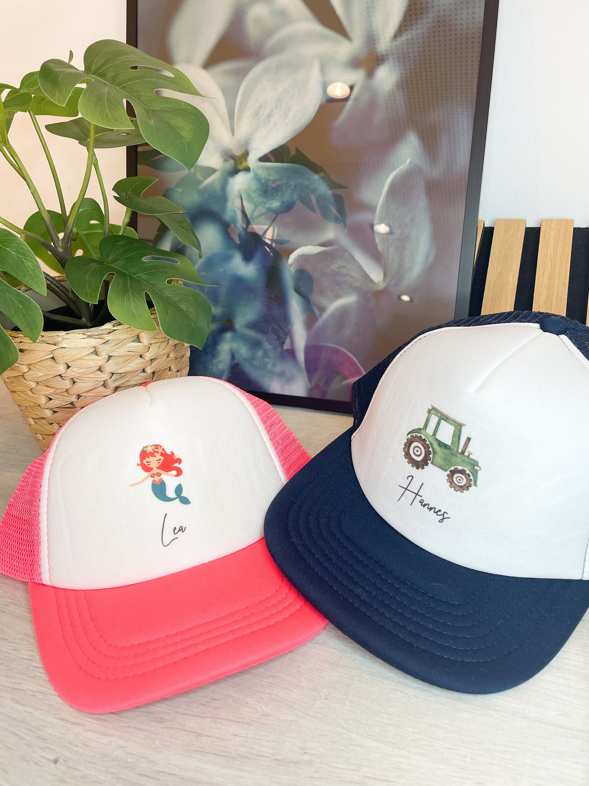Personalisierte Cap & Tasse / Traktor/Geschenk-Set/ Mütze / Snapback für Kinder und Teenager/ verschiedene Farben