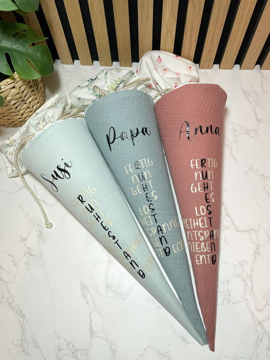 Rentnertüte/ Geschenk zum Ruhestand/ Zuckertüte/ personalisiert mit dem Name