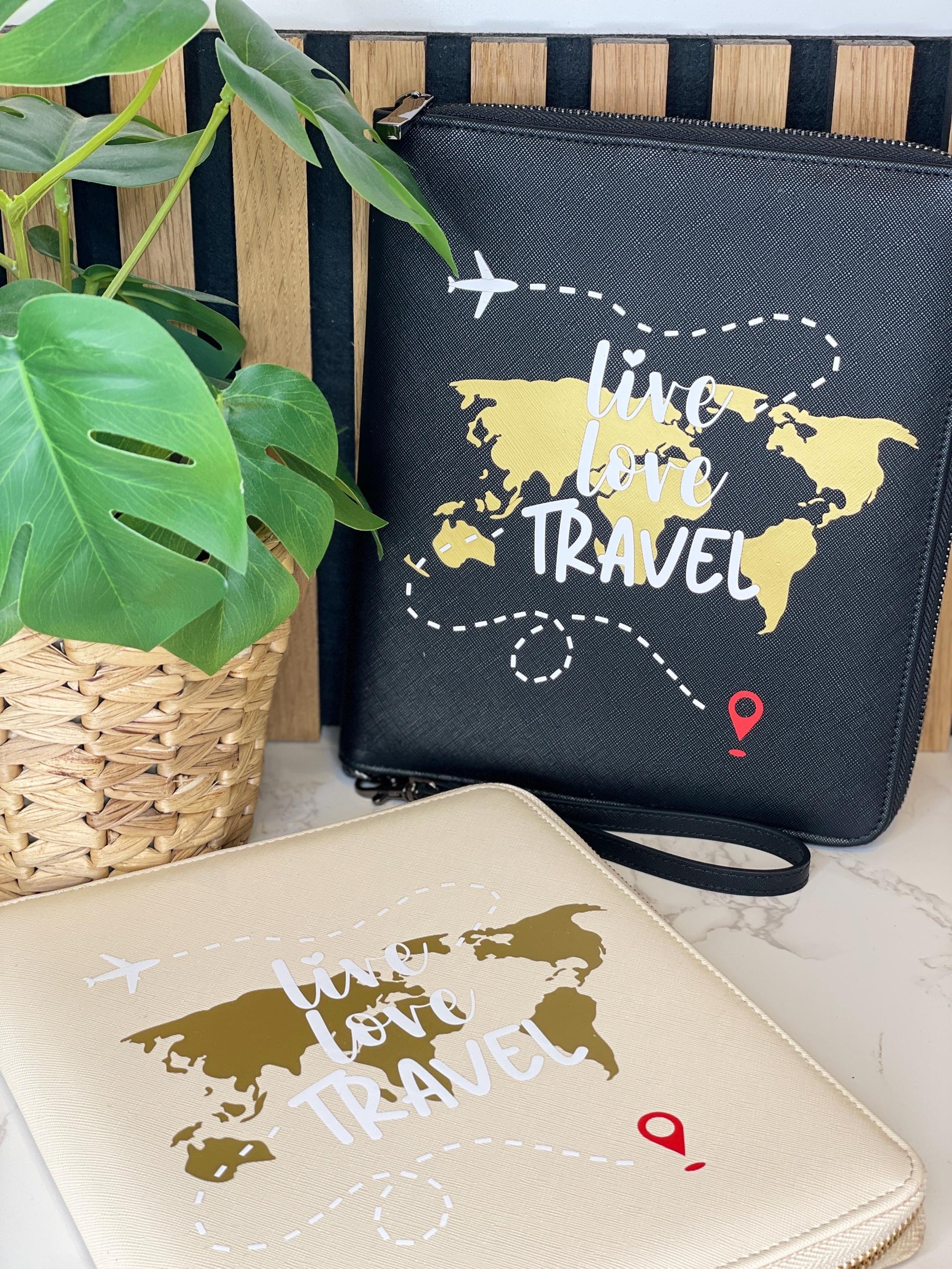 Travel Organizer Reise-Set Familien-Organizer / Reise-Unterlagen / Geschenk zur Hochzeit/ live love travel