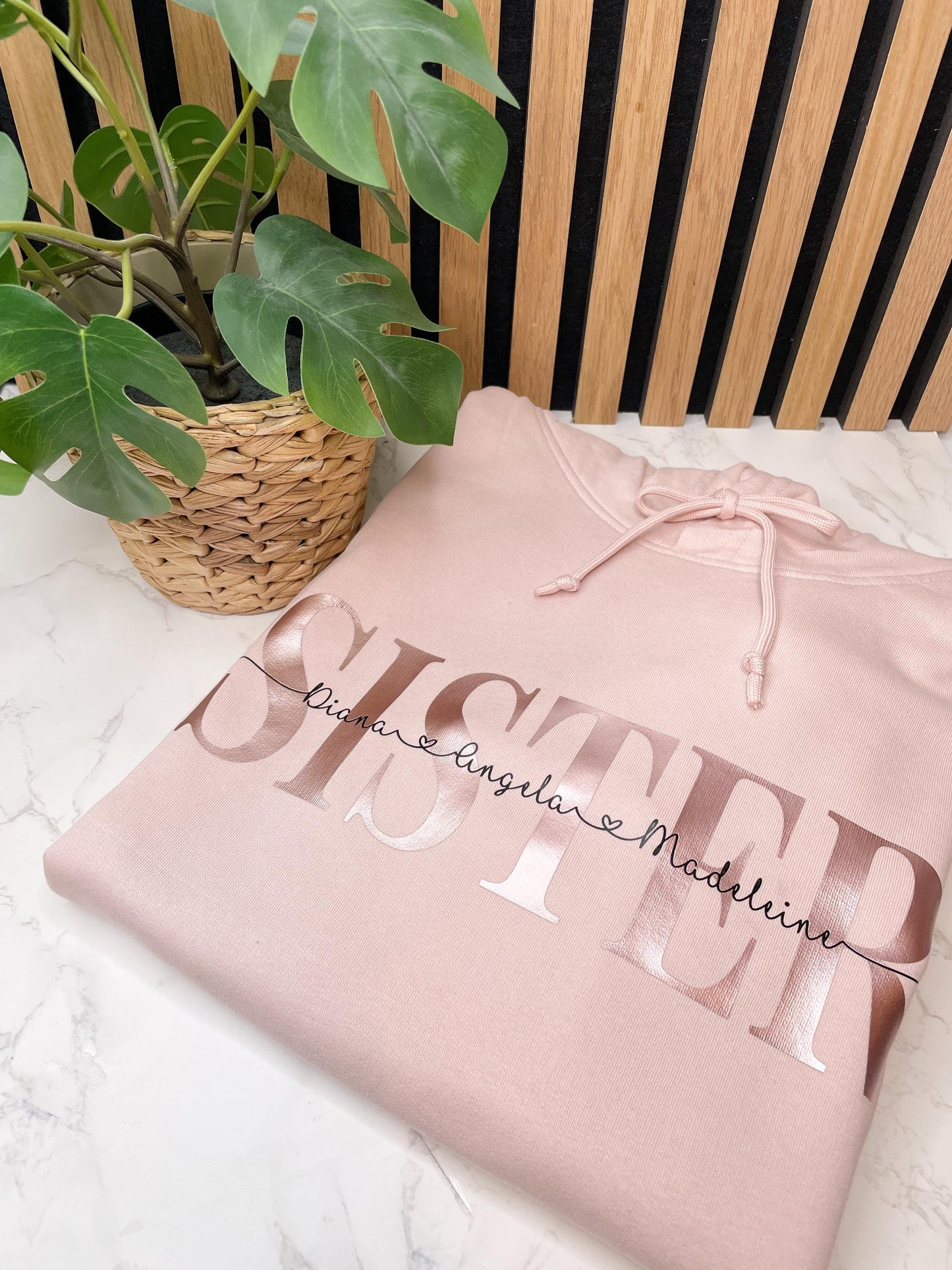 Geschwister Hoodie "Sisters" personalisiert mit den Namen