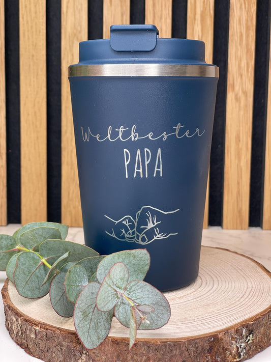 Weltbester Papa, Kaffee to go Becher , Thermosbecher für den liebsten Papa der Welt